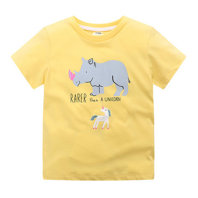 Jumping Meters Majica kratkih rukava za ljetne djevojke, slatki zec, jednorog, izvezena pletena prozračna pamučna odjeća za bebe