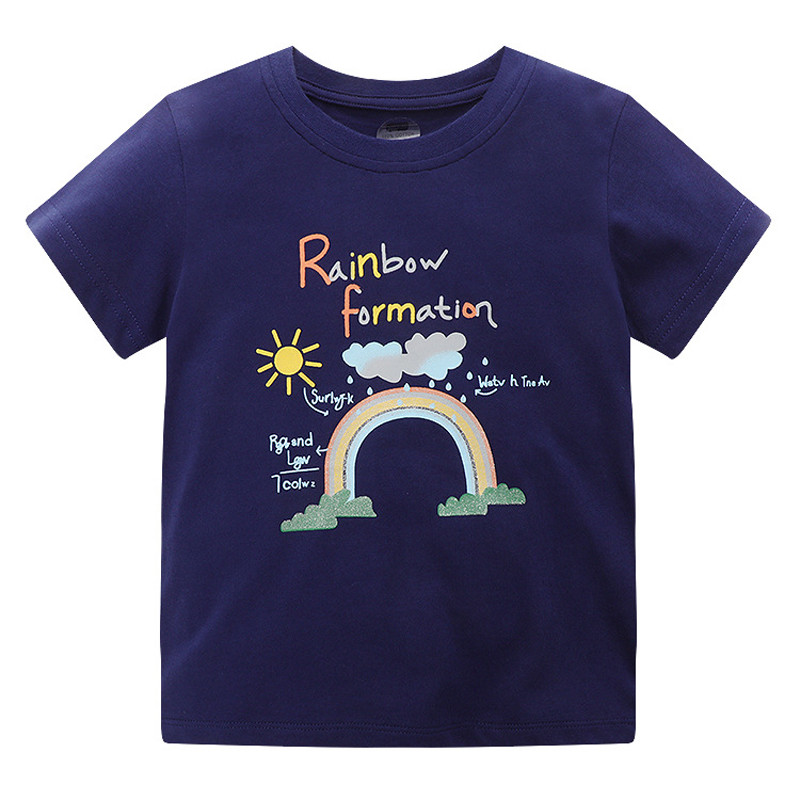 Jumping Meters Majica kratkih rukava za ljetne djevojke, slatki zec, jednorog, izvezena pletena prozračna pamučna odjeća za bebe