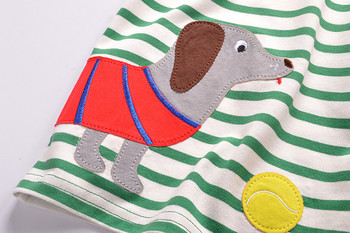 Little maven 2022 Βρεφικά αγόρια καλοκαιρινά ρούχα με Little Dog Cotton Υπέροχα μπλουζάκια κινουμένων σχεδίων Παιδικά καθημερινά ρούχα 1-6 ετών