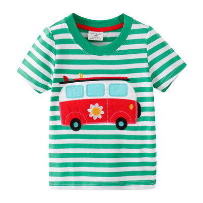 Little maven 2022 Ljetna odjeća za dječake s malim psom Pamučne ljupke majice iz crtića Dječja ležerna odjeća 1-6 godina