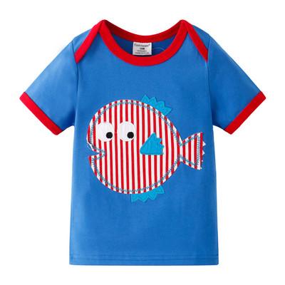 Little maven 2022 Ljetna odjeća za dječake s malim psom Pamučne ljupke majice iz crtića Dječja ležerna odjeća 1-6 godina