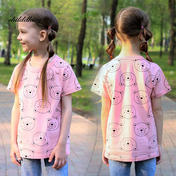 Παιδικό καλοκαιρινό μπλουζάκι για κορίτσια Χαριτωμένα βαμβακερά βρεφικά ρούχα για κορίτσια Παιδικά κοντομάνικα μπλουζάκια για κορίτσια Παιδικά ρούχα 2 έως 8 ετών