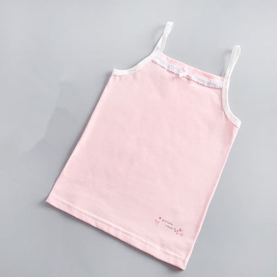 baba lányok ujjatlan tartályok mellények gyerekeknek pamut csipke virágok ruhák kislányok gyerekruházat felsők pólók pólók 4095 01
