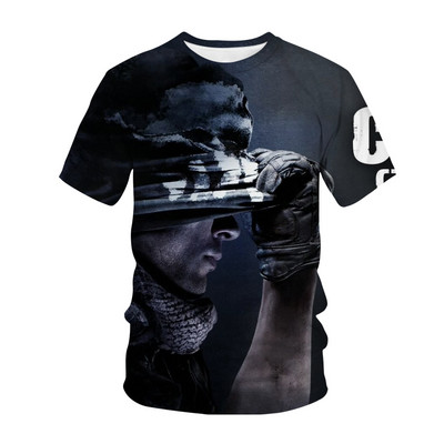 Vruća igra Call of Duty Modern War Dječja majica s 3D printom Moda Ležerna majica s crtanim filmovima Dječaci Djevojčice Dječja odjeća za djevojčice