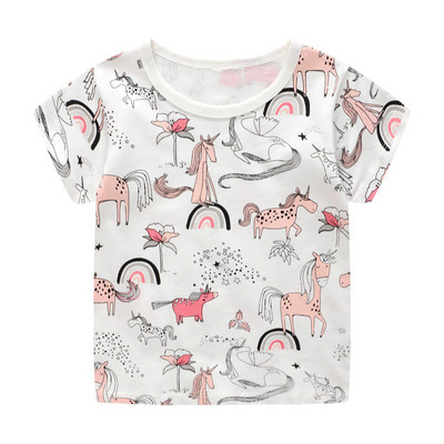 Little maven 2022., nove modne majice za djevojčice, ljupka dječja majica s jednorogom, mekana i udobna za djecu od 2 do 7 godina