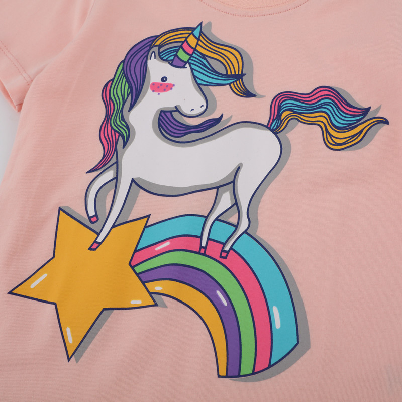 Little maven 2022., nove modne majice za djevojčice, ljupka dječja majica s jednorogom, mekana i udobna za djecu od 2 do 7 godina