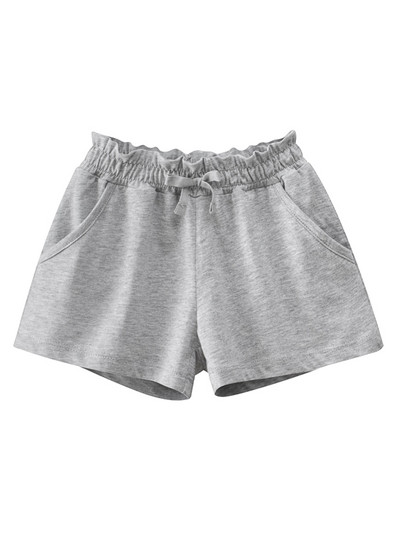 LJMOFA Ljetne pamučne kratke hlače za djevojčice Jednobojne ružičaste modne slatke kratke hlače za malu djecu visokog struka Elastične dječje hlače Odjeća za bebe D344