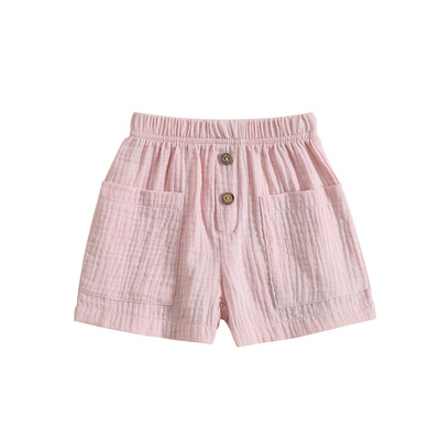 2023 0-3Y väikelaste poiste ja tüdrukute taskutega suvepüksid, elastne vöökoht, massiivne lahtine puuvillane vabaaja lühikesed püksid Sportlikud jooksupüksid