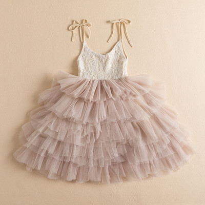 Mergaičių vakarėlio princesės suknelės su nėriniais gėlėmis gimtadienio proga Sluoksniuotos tiulio suknelės be rankovių, vaikiškos vakarinės suknelės mergaičių suknelės vestuvėms