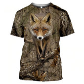 Тениски Jungle Camouflage Животни Лято Детско облекло 3D принт Детска тениска Модна ежедневна тениска с анимационни филми Горнища за момче и момиче