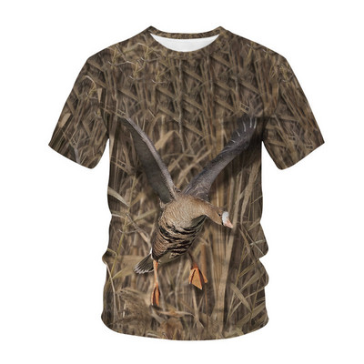 Тениски Jungle Camouflage Животни Лято Детско облекло 3D принт Детска тениска Модна ежедневна тениска с анимационни филми Горнища за момче и момиче