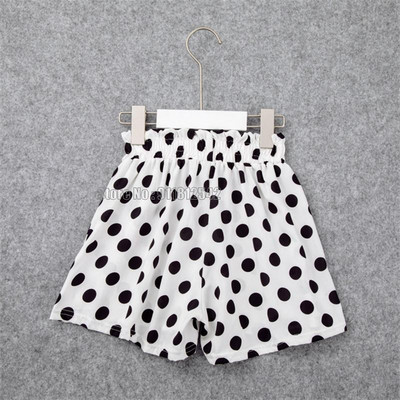 Vaikiški šortai Vasariniai taškeliais raštais gėlių raštais elastiniu juosmeniu mergaičių laisvalaikio stiliaus laisvos kelnės kelnės