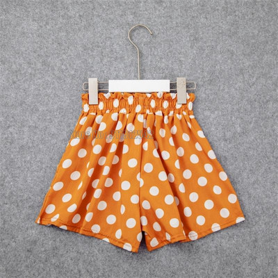 Vaikiški šortai Vasariniai taškeliais raštais gėlių raštais elastiniu juosmeniu mergaičių laisvalaikio stiliaus laisvos kelnės kelnės