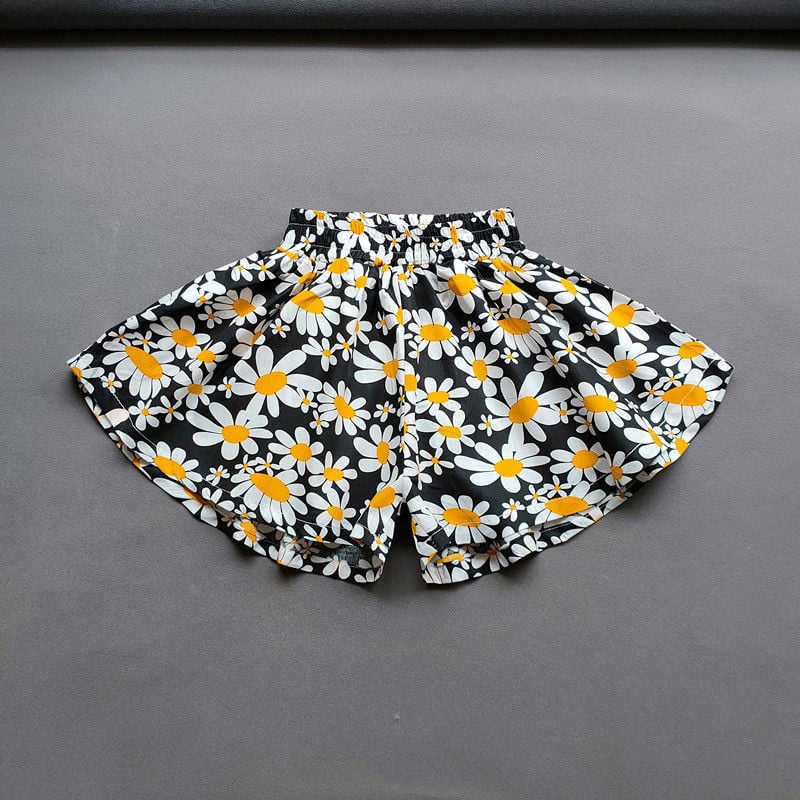 VIDMID Sweet Girls Flower Ljetne kratke hlače za djevojčice Modne dječje cvjetne široke vruće hlačice Kids Girl pamučne kratke hlače P6687