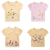 Ljetne majice kratkih rukava za djevojčice, majice s otisnutim životinjama, majice za djevojčice, dječje majice s prugama, dječja odjeća