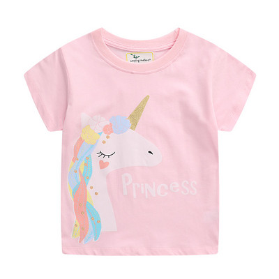 Ljetne majice kratkih rukava za djevojčice, majice s otisnutim životinjama, majice za djevojčice, dječje majice s prugama, dječja odjeća