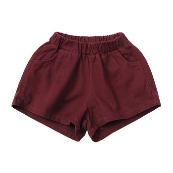1-6 години Бебешки момичета Момчета Ежедневни шорти Летни корейски стил Детски памучни едноцветни къси панталони Детски панталони