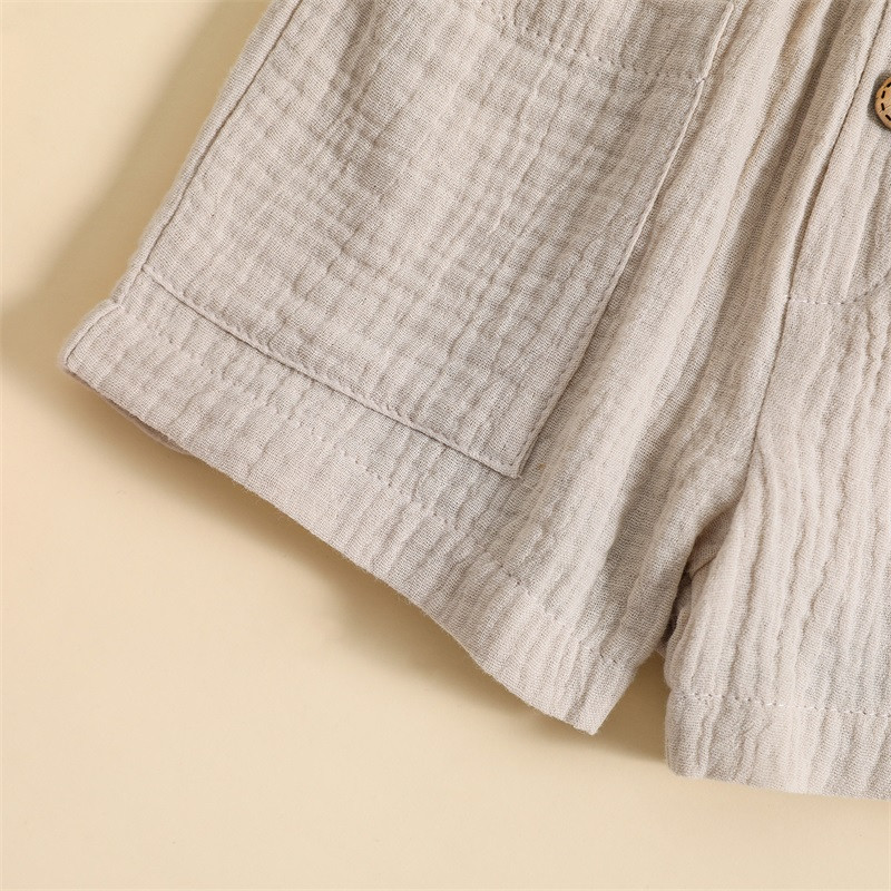 Kratke hlače za malu djecu, dječake, pune elastične kratke hlače s džepovima, ljetna odjeća 0-3 godine