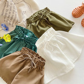 2-8T ljetne kratke hlače za dojenčad za djevojčice Široke kratke hlače za malu djecu Dječja odjeća Ležerna jednobojna Novo 2023. Kratke hlače Dječje hlače