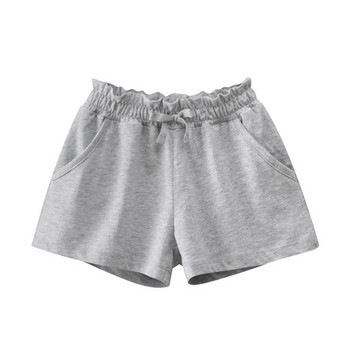 1-8 години Къси панталони за момичета Лято 2023 Бебешки къси панталони Спортни Детски горещи панталони Детски ежедневни къси панталони Плажни памучни плътни еластични панталони