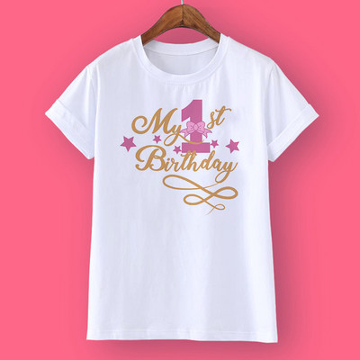 Dječje Djevojčice Ljetne rođendanske majice s brojevima Majica kratkih rukava Veličina 1-12 godina Dječje majice za zabavu Rođendanski darovi za djevojčice