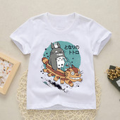 My Neighbor Totoro T-shirt για κορίτσια Αστεία γραφικά καλοκαιρινά καθημερινά παιδικά ρούχα Χαριτωμένα μπλουζάκια με εκτύπωση για αγόρια κοντομάνικο,YKP046