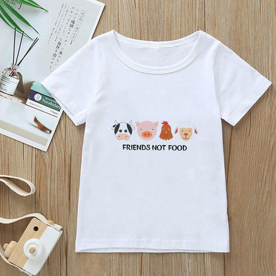 Tricou cu desene animate Kawaii Harajuku Vaci pentru copii Vegan xxx Băieți și fete Îmbrăcăminte Mărci Topuri Tumblr Coreeană Ulzzang Tricouri pentru copii