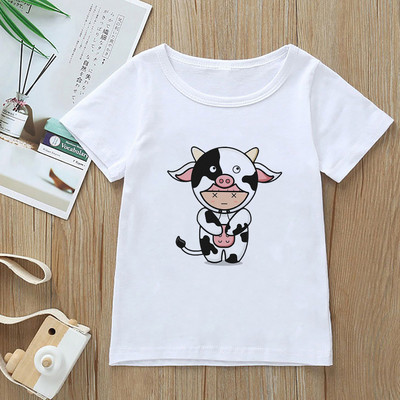 Tricou cu desene animate Kawaii Harajuku Vaci pentru copii Vegan xxx Băieți și fete Îmbrăcăminte Mărci Topuri Tumblr Coreeană Ulzzang Tricouri pentru copii