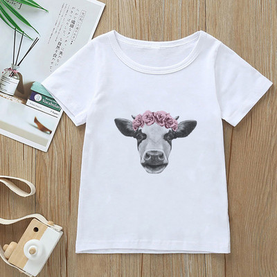 Tricou cu desene animate Kawaii Harajuku Vaci pentru copii Vegan xxx Băieți și fete Îmbrăcăminte Mărci Topuri Tumblr Coreeană Ulzzang Tricouri pentru copii