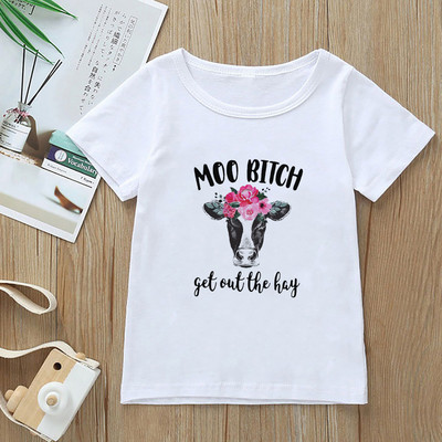 Tricou cu desene animate Kawaii Harajuku Vaci pentru copii Vegan xxx Băieți și fete Îmbrăcăminte Mărci Topuri Tumblr Coreeană Ulzzang Tricouri pentru copii