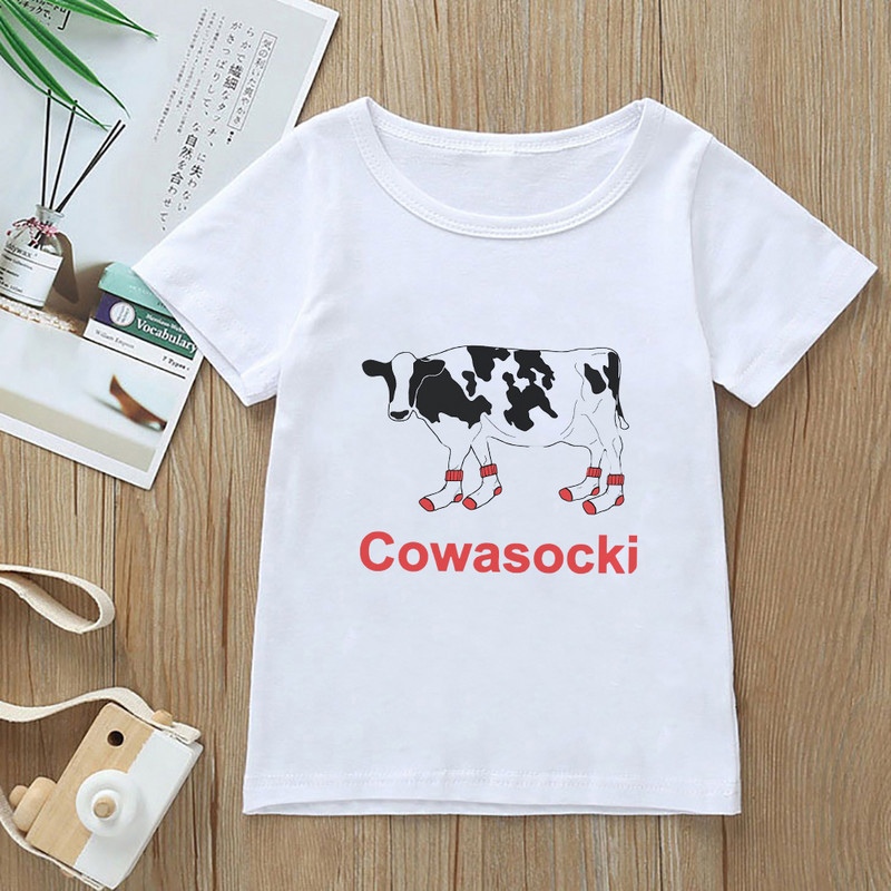 Tricou cu desene animate Kawaii Harajuku Vaci pentru copii Vegan xxx Băieți și fete Îmbrăcăminte Mărci Topuri Tumblr Coreeană Ulzzang Tricouri pentru copii