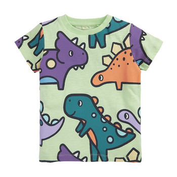 SAILEROAD 2023 Нова лятна тениска, памучна тениска с къс ръкав, анимационни динозаври, тениски, детски тениски за момчета, детски дрехи