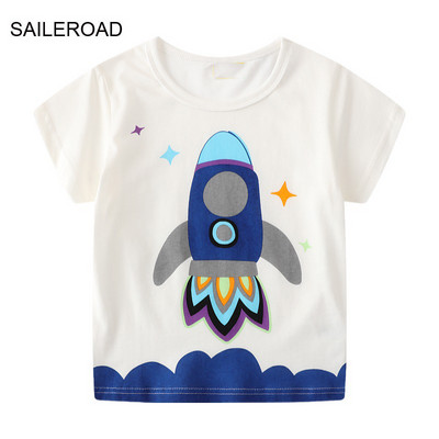 SAILEROAD 2023 Nova ljetna majica kratkih rukava Pamučne majice kratkih rukava s crtanim filmovima dinosaura Majice s kratkim rukavima Dječje majice Dječje Dječja odjeća