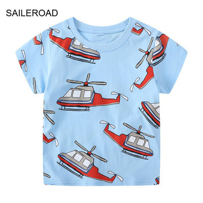 SAILEROAD 2023 Nova ljetna majica kratkih rukava Pamučne majice kratkih rukava s crtanim filmovima dinosaura Majice s kratkim rukavima Dječje majice Dječje Dječja odjeća