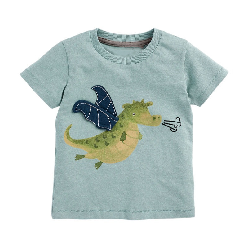 SAILEROAD 2023 Nova ljetna majica kratkih rukava Pamučne majice kratkih rukava s crtanim filmovima dinosaura Majice s kratkim rukavima Dječje majice Dječje Dječja odjeća