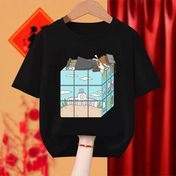 Забавно Cool Rubik\'s Print Boy Girl Бяла тениска Kid Summer Harajuku Kawaii Funny Little Baby Y2K приложения Дрехи, Drop Ship