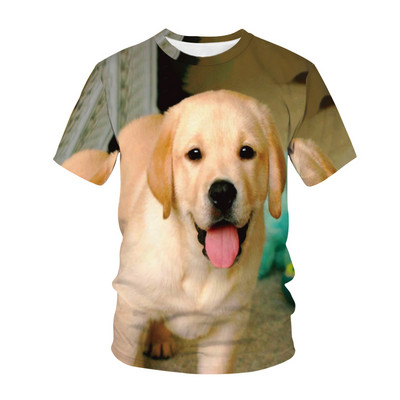 Kawaii Animals Dog 3D Printed Детска тениска Модна ежедневна тениска с карикатури Момчета Момичета Harajuku Детско облекло за момичета