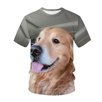Kawaii Animals Dog 3D Printed Детска тениска Модна ежедневна тениска с карикатури Момчета Момичета Harajuku Детско облекло за момичета