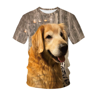 Kawaii Animals Dog 3D Printed Детска тениска Модна ежедневна тениска с карикатури Момчета Момичета Harajuku Детско облекло за момичета