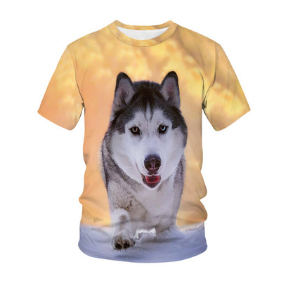 Kawaii Animals Dog 3D Printed Детска тениска Модна ежедневна тениска с карикатури Момчета Момичета Harajuku Детско облекло за момичета