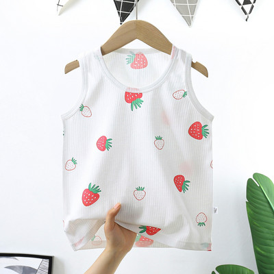 Ljetni dječji pamučni prsluk, tanki, dječaci, djevojčice, beba, prozračna zaštita za trbuh, pamučna jacquard donja majica bez rukava