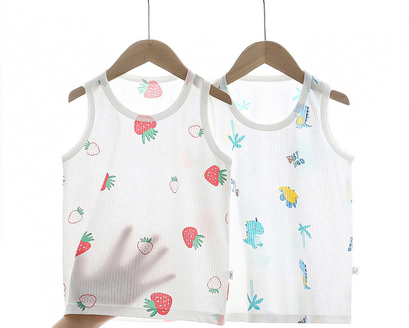Ljetni dječji pamučni prsluk, tanki, dječaci, djevojčice, beba, prozračna zaštita za trbuh, pamučna jacquard donja majica bez rukava