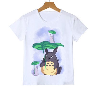 Тениска Kawaii Totoro Детска забавна японска карикатура Spirited Away Детски дрехи Студио Ghibli Аниме Графични тениски Топ за момчета/момичета