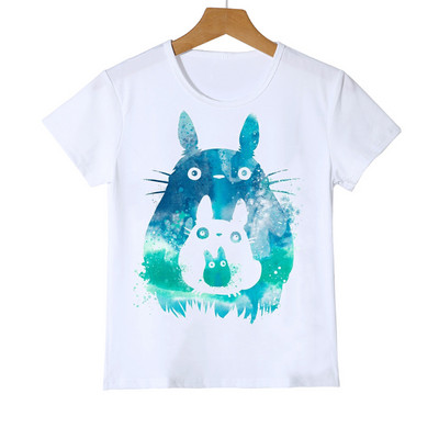 Тениска Kawaii Totoro Детска забавна японска карикатура Spirited Away Детски дрехи Студио Ghibli Аниме Графични тениски Топ за момчета/момичета