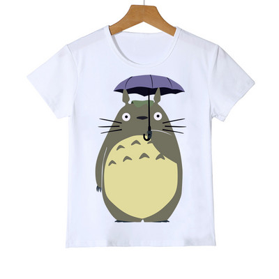 Тениска Kawaii Totoro Детска забавна японска карикатура Spirited Away Детски дрехи Студио Ghibli Аниме Графични тениски Топ за момчета/момичета