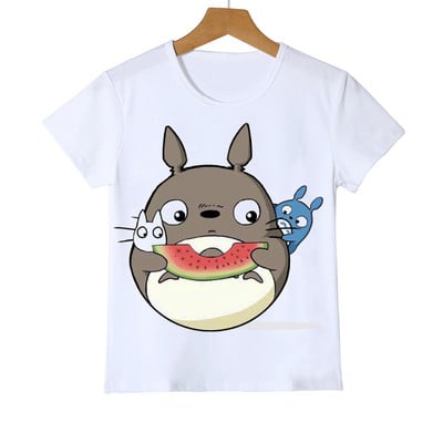 Тениска Kawaii Totoro Детска забавна японска карикатура Spirited Away Детски дрехи Студио Ghibli Аниме Графични тениски Топ за момчета/момичета