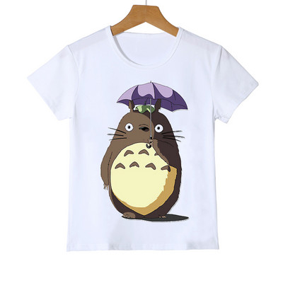 Тениска Kawaii Totoro Детска забавна японска карикатура Spirited Away Детски дрехи Студио Ghibli Аниме Графични тениски Топ за момчета/момичета