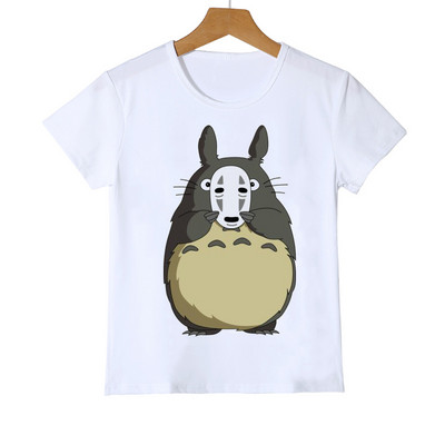 Тениска Kawaii Totoro Детска забавна японска карикатура Spirited Away Детски дрехи Студио Ghibli Аниме Графични тениски Топ за момчета/момичета