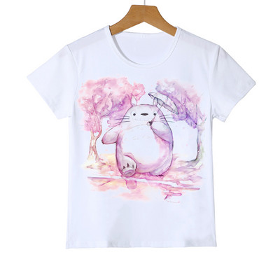 Тениска Kawaii Totoro Детска забавна японска карикатура Spirited Away Детски дрехи Студио Ghibli Аниме Графични тениски Топ за момчета/момичета