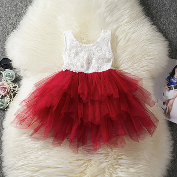 Λευκά Βαπτιστικά Γενέθλια Βρεφικά Φορέματα για κορίτσια 2-6 ετών Flower Girls Dresses for Wedding Summer Lace Παιδικά Φόρεμα First Communion